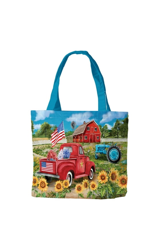 Land Of The Free Summer Canvas Tote Bag