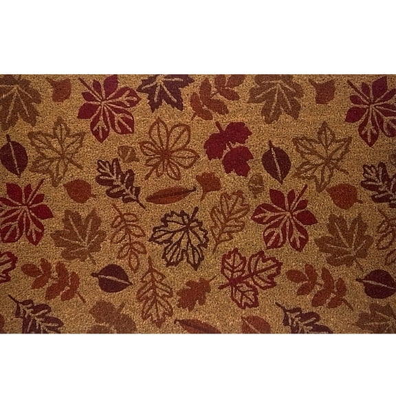 Briarwood Lane Leaf Pattern Medium Coir Doormat 24 x 36