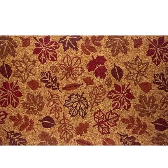 Briarwood Lane Fall Coir Doormat 36x24 Leaf Pattern Medium For Fall Coir Doormat