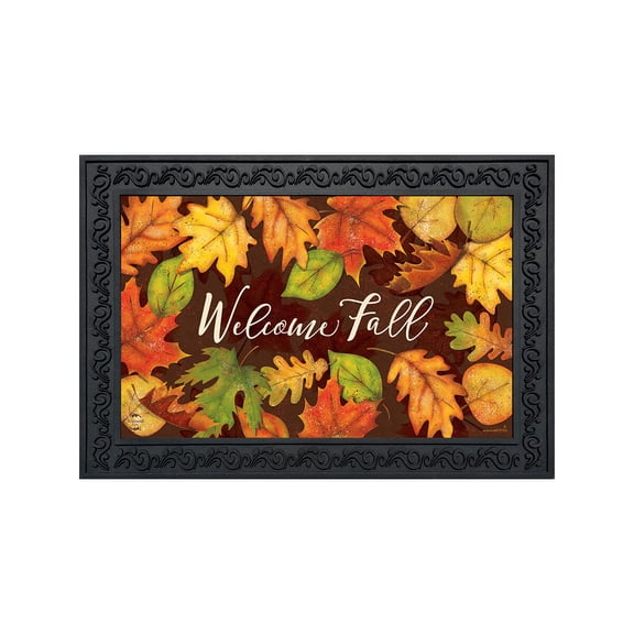 Briarwood Lane Doormat 30x18 Indoor Outdoor Leaf Toss Fall For Fall Doormat