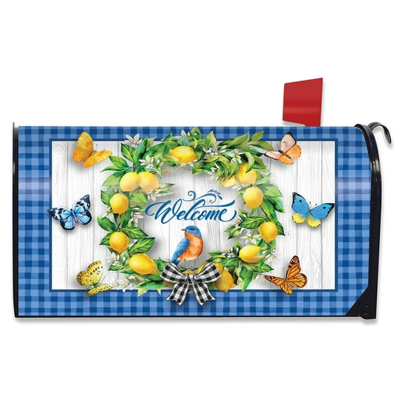 Briarwood Lane Lemon Wreath Spring Mailbox Cover
