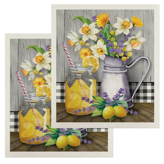 Briarwood Lane Lemonade Summer Swedish Dishcloth (2-pack)