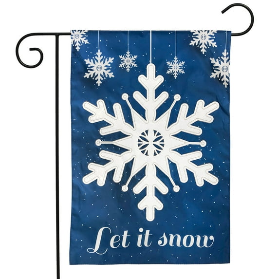 Briarwood Lane Let It Snow Winter Applique Garden Flag
