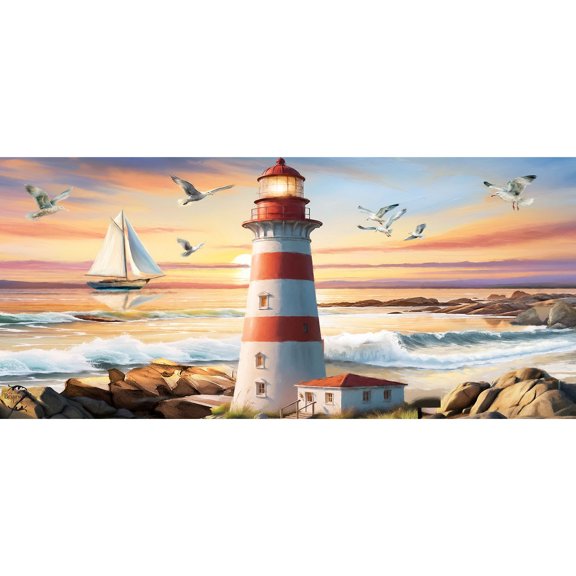 Briarwood Lane Lighthouse At Sunset Mini Mat