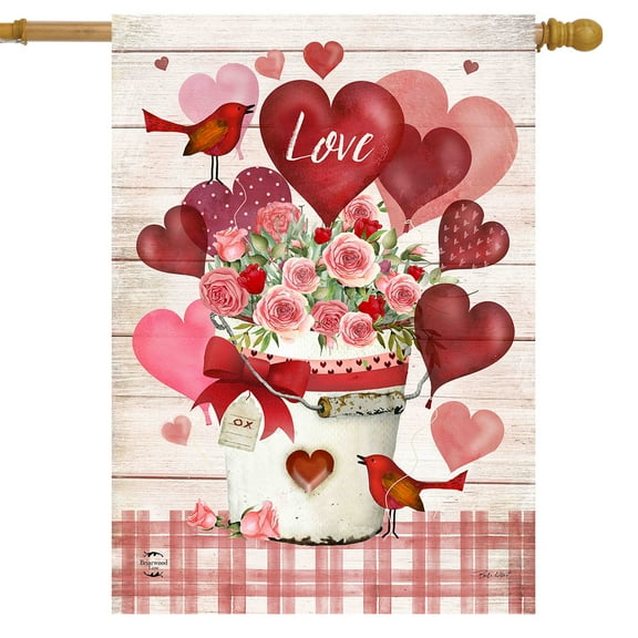 Briarwood Lane Love Bouquet House Flag