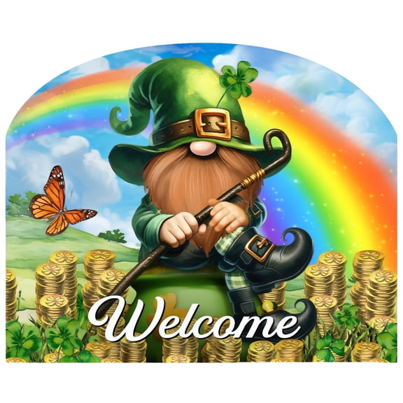 Briarwood Lane St. Patrick's Day Art Sign 8.25x10.25 Lucky Irish Gnome
