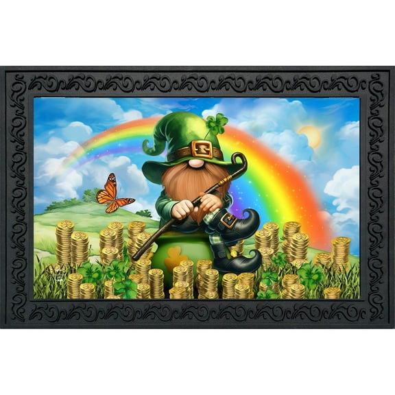 Briarwood Lane Lucky Irish Gnome Doormat