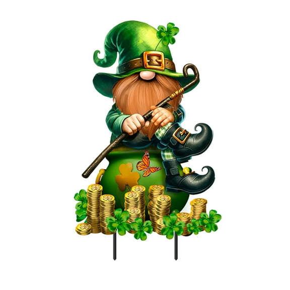 Briarwood Lane Lucky Irish Gnome Metal Art