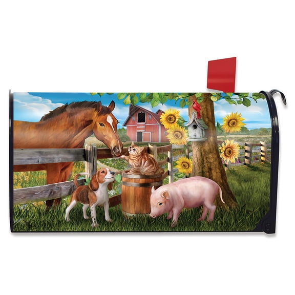 Briarwood Lane Making Friends Farm Animals Mailbox Cover