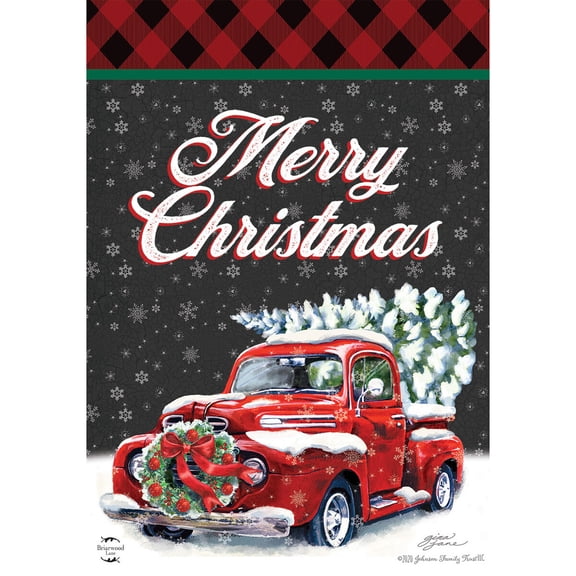 Briarwood Lane Garden Flag 12x18 For Outdoor Merry Christmas Pickup For Christmas Garden Flag Flags For Outside