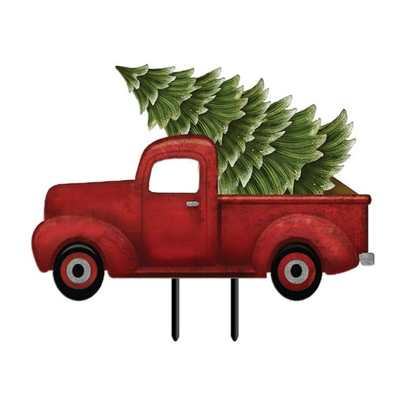 Briarwood Lane Merry Christmas Pickup Metal Yard Art