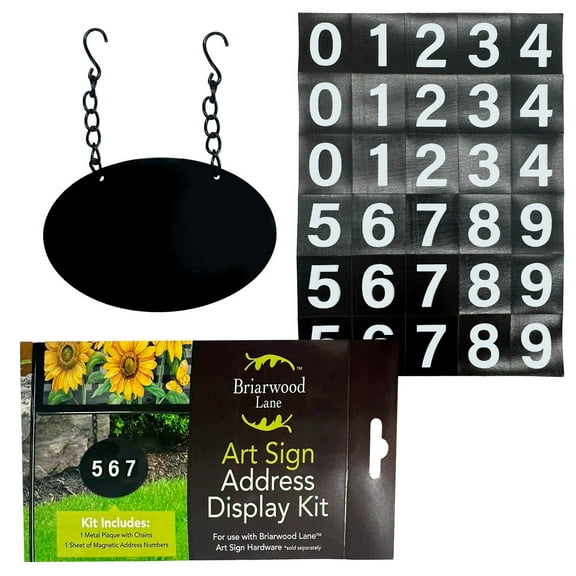 Briarwood Lane Metal Art Sign Hanging Address Marker