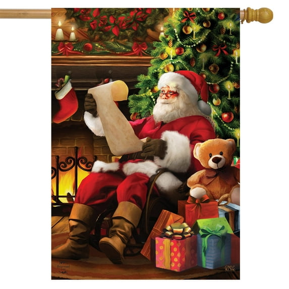Briarwood Lane Naughty or Nice Holiday House Flag