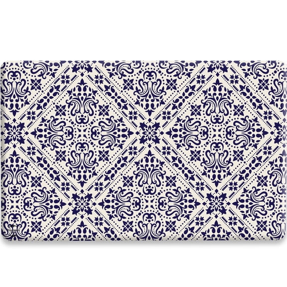 Briarwood Lane Everyday Comfort Mat 30x18 Navy and Tan Damask Comfort Mat