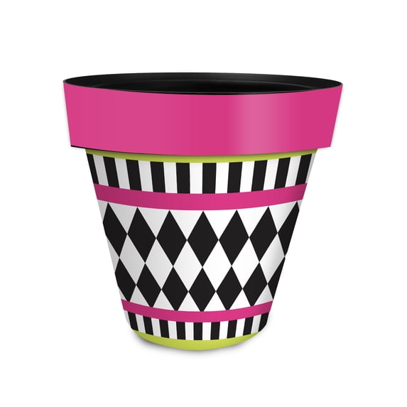 Briarwood Lane Everyday Planter 8.5" x 8.5" x 8.5" Neon Checkerboard Small Planter