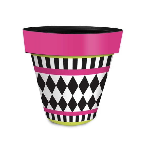 Briarwood Lane Everyday Planter 8.5" x 8.5" x 8.5" Neon Checkerboard Small Planter