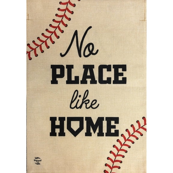 Briarwood Lane Summer Garden Flag 12x18 For Outdoor No Place Like Home Baseball Burlap For Summer Garden Flag Flags For Outside