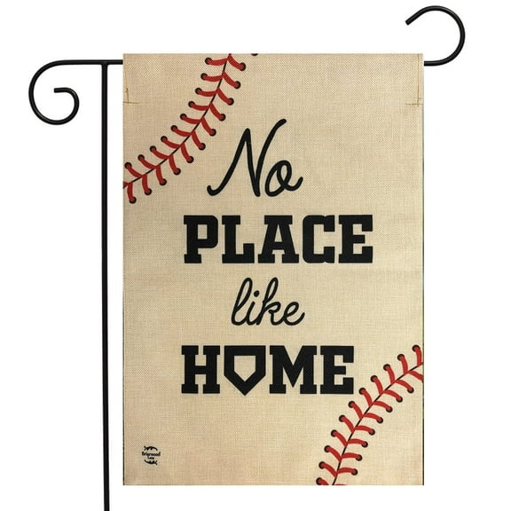 Briarwood Lane No Place Like Home Baseball Burlap Garden Flag
