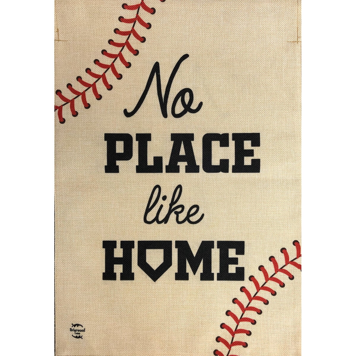 Briarwood Lane Summer House Flag 40x28 For Outdoor No Place Like Home Baseball Burlap For Summer House Flag