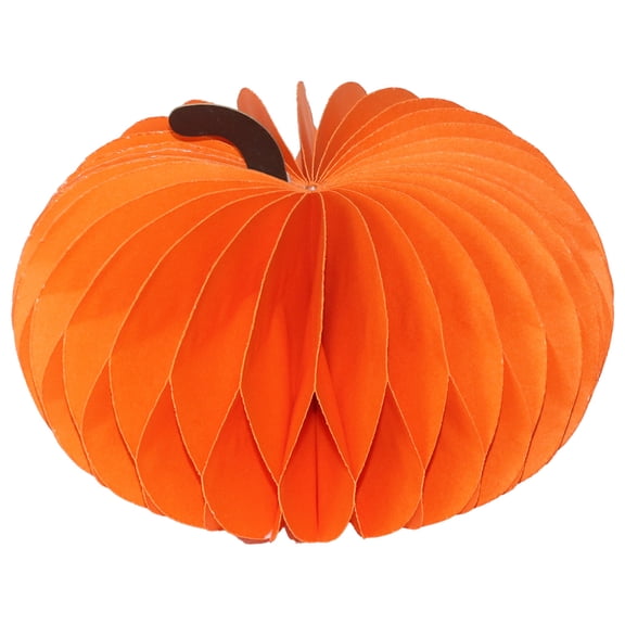 Briarwood Lane Fall Honeycomb Paper Decor 4.75x6.25 Orange Pumpkin Honeycomb - Medium Magnetic For Fall Honeycomb Paper Decor Party Centerpiece Decoration