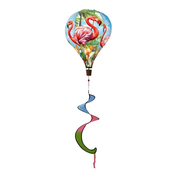 Briarwood Lane Summer Flamingo Pair Balloon Wind Twister 54x12 For Summer Balloon
