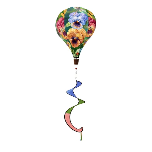 Briarwood Lane Pansy Trio Hot Air Balloon Spinner