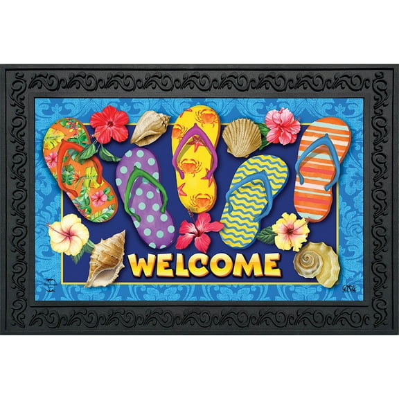 Briarwood Lane Paradise Flip Flops Summer Doormat