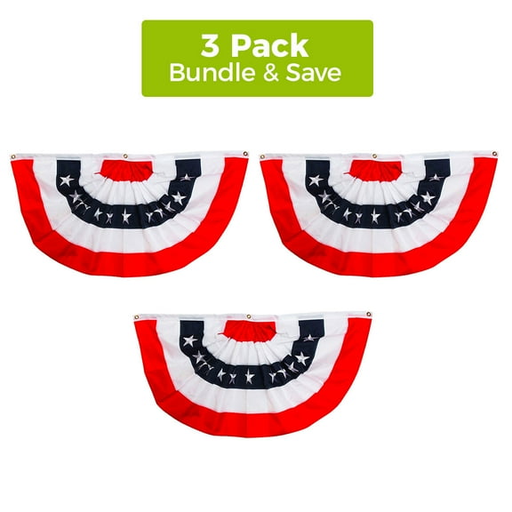 Briarwood Lane Patriotic Bunting 72" x 36" (Set of 3)