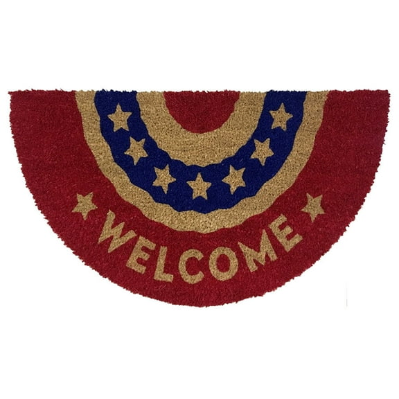 Briarwood Lane Patriotic Bunting Natural Fiber Coir Doormat