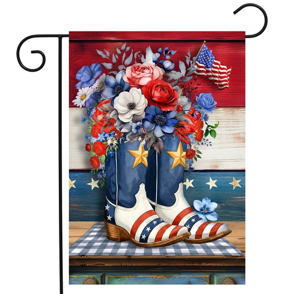Briarwood Lane Spring Garden Flag 12x18 For Outdoor Patriotic Cowboy Boots For Spring Garden Flag Flags For Outside