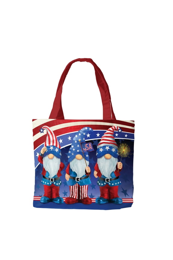 Patriotic Gnomes Canvas Tote Bag