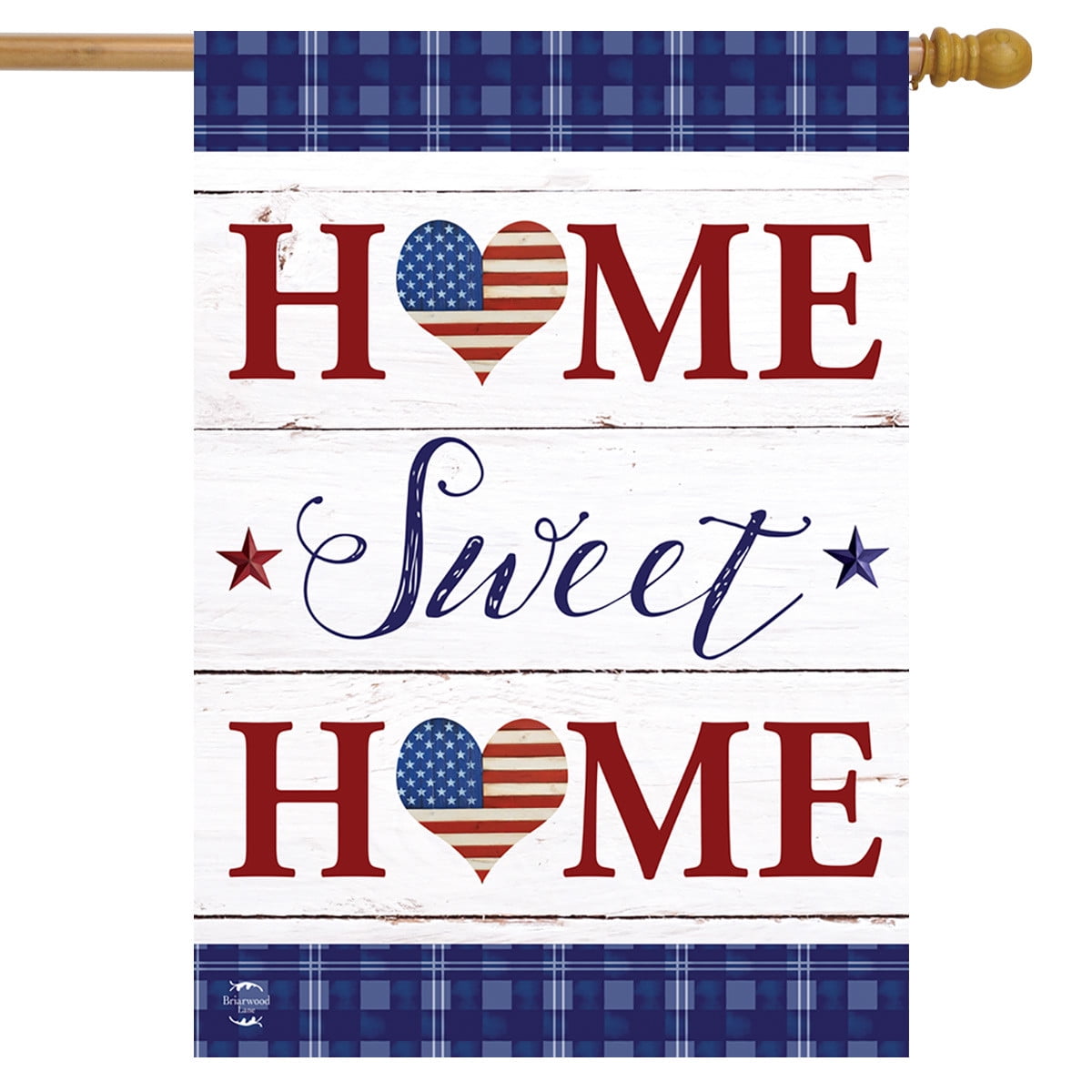 Patriotic Home Sweet Home Double-Sided Polyester Flag