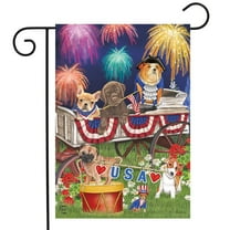 Briarwood Lane Patriotic Pups Fourth of July Garden Flag