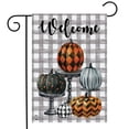 thumbnail image 1 of Briarwood Lane Pattern Painted Pumpkins Burlap Garden Flag, 1 of 4