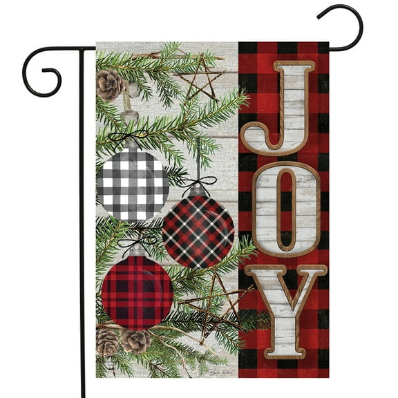Briarwood Lane Patterned Ornaments Christmas Double-Sided Garden Flag