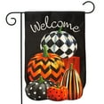 thumbnail image 1 of Briarwood Lane Patterned Pumpkin Stack Burlap Garden Flag, 1 of 4