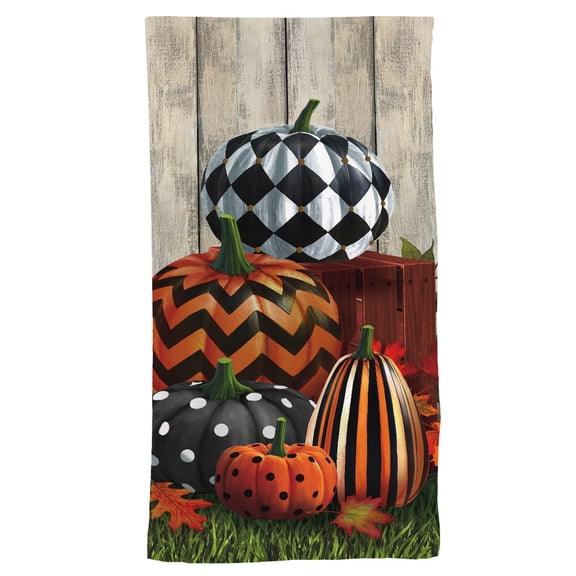 Briarwood Lane Patterned Pumpkins Cotton Hand Towel