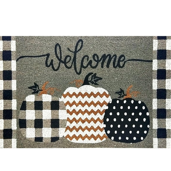 Briarwood Lane Patterned Pumpkins Medium Coir Doormat 24 x 36