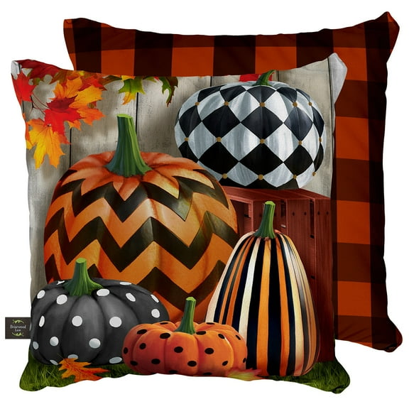 Briarwood Lane Patterned Pumpkins Pillow