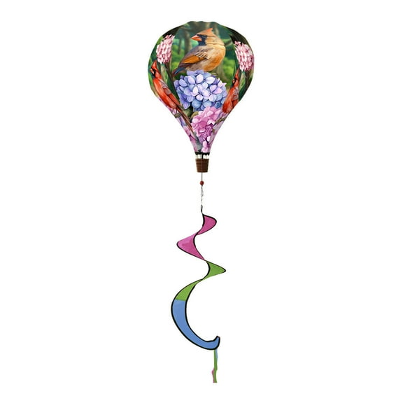 Briarwood Lane Perched Cardinals Hot Air Balloon Spinner