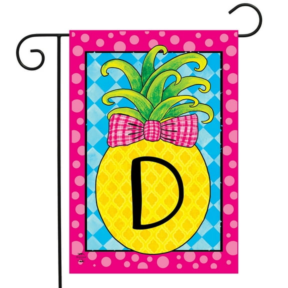Briarwood Lane Pineapple Monogram Letter D Garden Flag