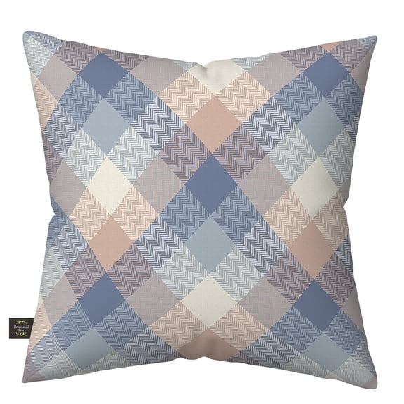 Briarwood Lane Everday Indoor/Outdoor Pillow 17x17 Pink and Blue Check For Everday Pillow