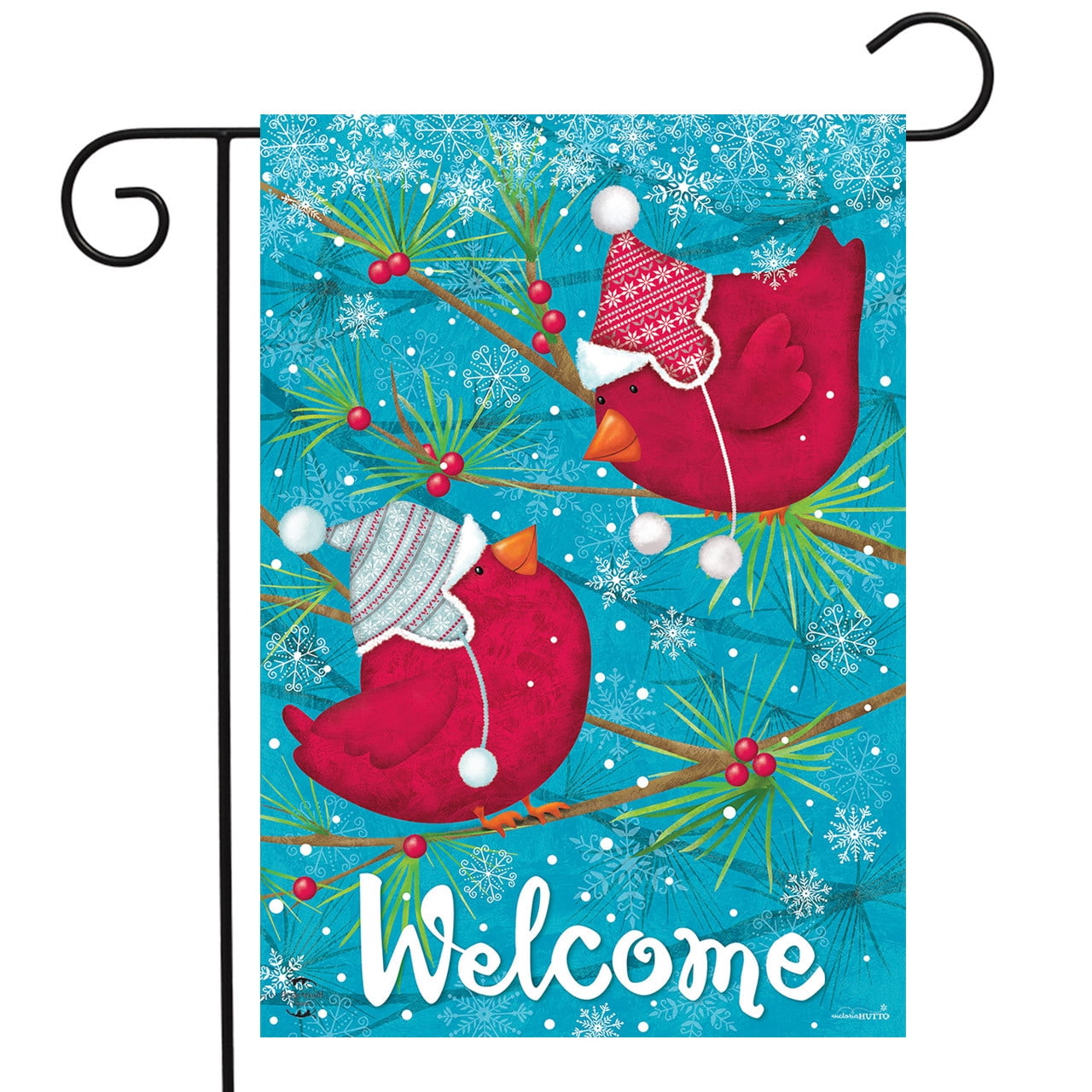 Briarwood Lane Portly Winter Birds Garden Flag