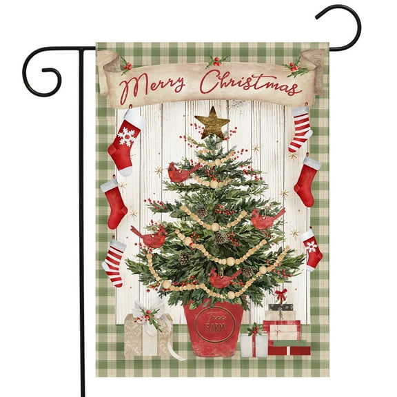 Briarwood Lane Potted Merry Christmas Tree Garden Flag