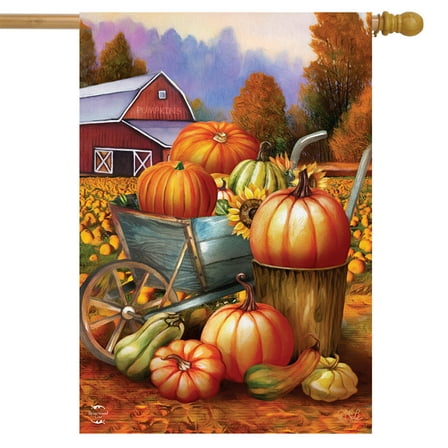 Briarwood Lane Pumpkin Farm Fall House Flag