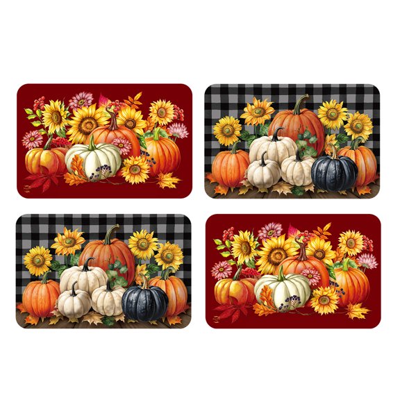 Briarwood Lane Fall Double Sided Placemat (4-pack) 17x11.25 Pumpkins For Fall Placemat
