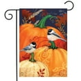 thumbnail image 1 of Briarwood Lane Pumpkins and Chickadees Fall Garden Flag, 1 of 4