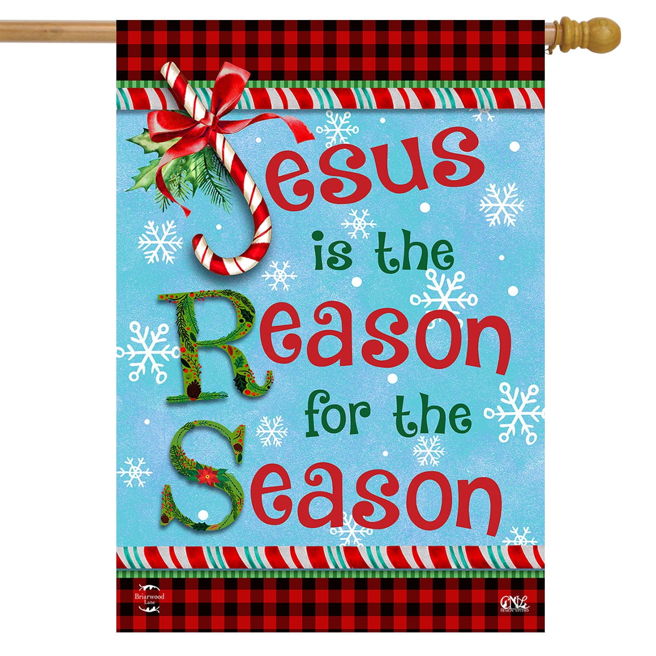 Reason for the Season Christmas House Flag 40" x 28" Polyester