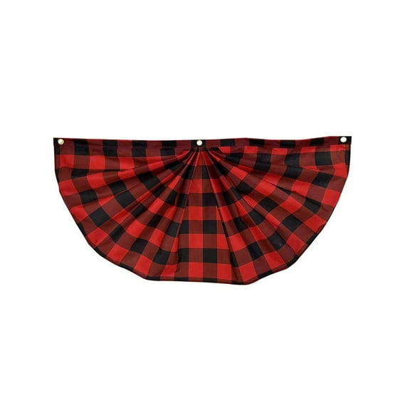 Briarwood Lane Red And Black 48" x 24" Checkered Bunting