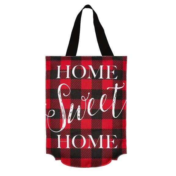 Briarwood Lane Burlap Door Hanger 18x12 Red Checkered Home Sweet Home Door Hanger